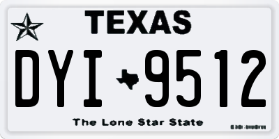 TX license plate DYI9512