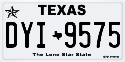 TX license plate DYI9575