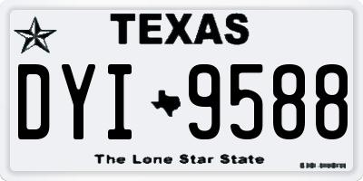 TX license plate DYI9588