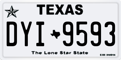 TX license plate DYI9593