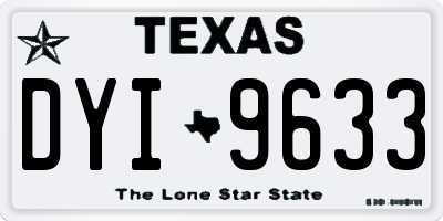 TX license plate DYI9633