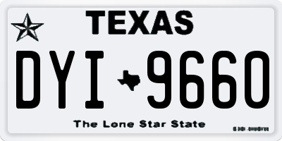 TX license plate DYI9660
