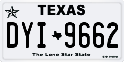 TX license plate DYI9662