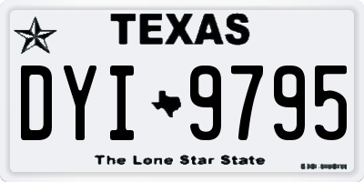TX license plate DYI9795