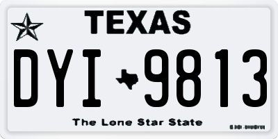 TX license plate DYI9813