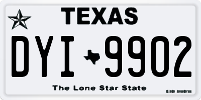 TX license plate DYI9902
