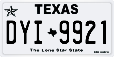 TX license plate DYI9921