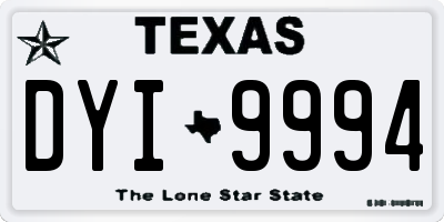 TX license plate DYI9994