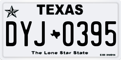 TX license plate DYJ0395