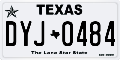 TX license plate DYJ0484