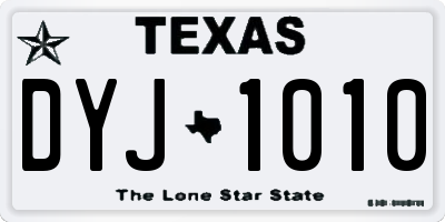 TX license plate DYJ1010