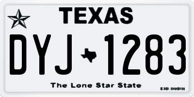 TX license plate DYJ1283