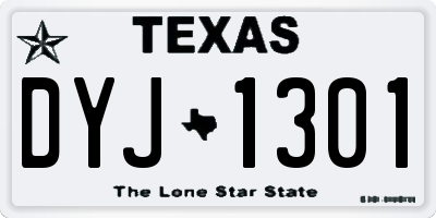 TX license plate DYJ1301