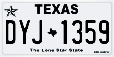 TX license plate DYJ1359
