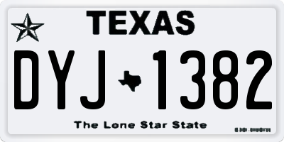 TX license plate DYJ1382