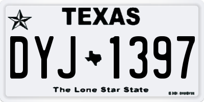 TX license plate DYJ1397