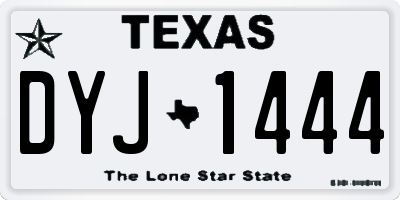 TX license plate DYJ1444