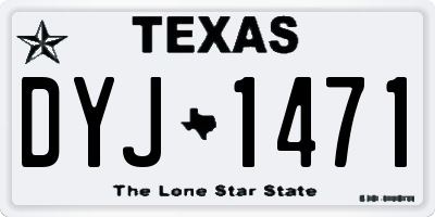 TX license plate DYJ1471