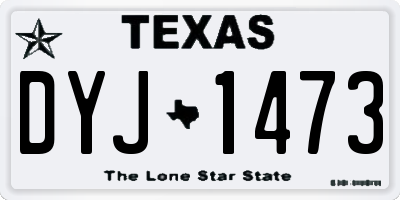 TX license plate DYJ1473