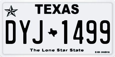 TX license plate DYJ1499