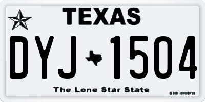 TX license plate DYJ1504
