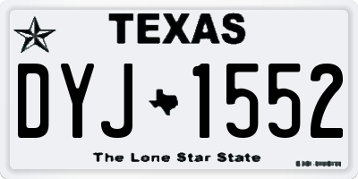 TX license plate DYJ1552