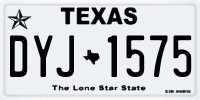 TX license plate DYJ1575