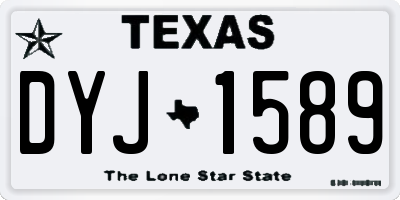 TX license plate DYJ1589