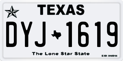 TX license plate DYJ1619