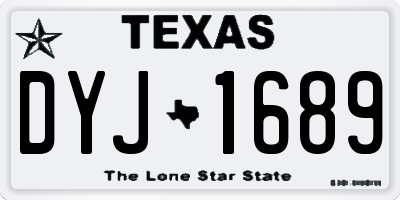 TX license plate DYJ1689