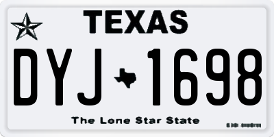 TX license plate DYJ1698
