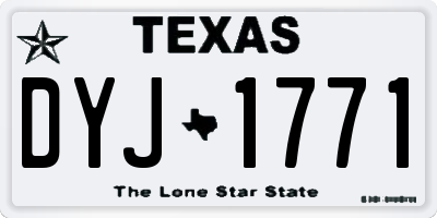 TX license plate DYJ1771