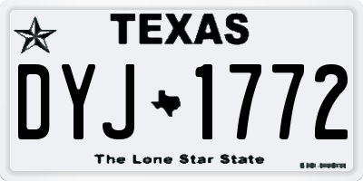 TX license plate DYJ1772