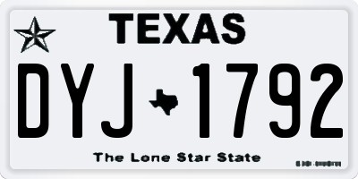 TX license plate DYJ1792