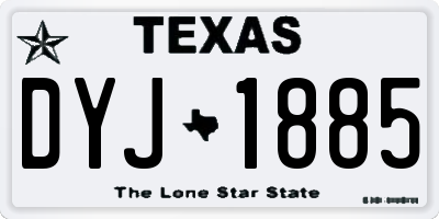 TX license plate DYJ1885