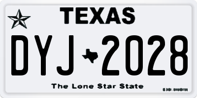 TX license plate DYJ2028