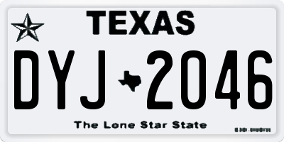 TX license plate DYJ2046