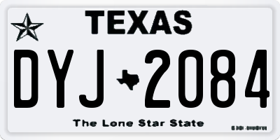 TX license plate DYJ2084
