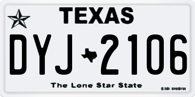 TX license plate DYJ2106