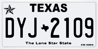 TX license plate DYJ2109