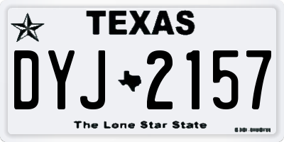 TX license plate DYJ2157