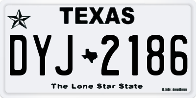 TX license plate DYJ2186