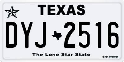 TX license plate DYJ2516