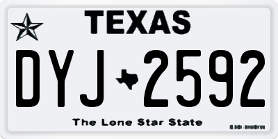 TX license plate DYJ2592