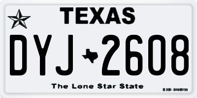 TX license plate DYJ2608