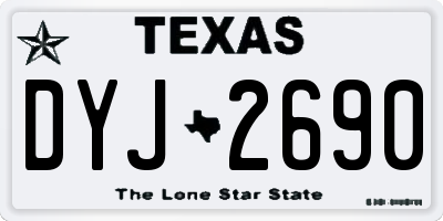 TX license plate DYJ2690