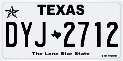 TX license plate DYJ2712