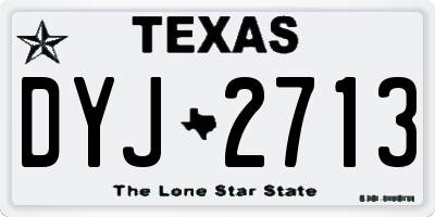 TX license plate DYJ2713