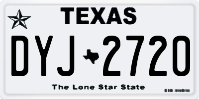 TX license plate DYJ2720