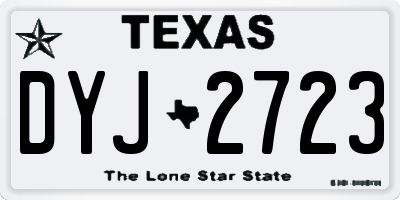TX license plate DYJ2723